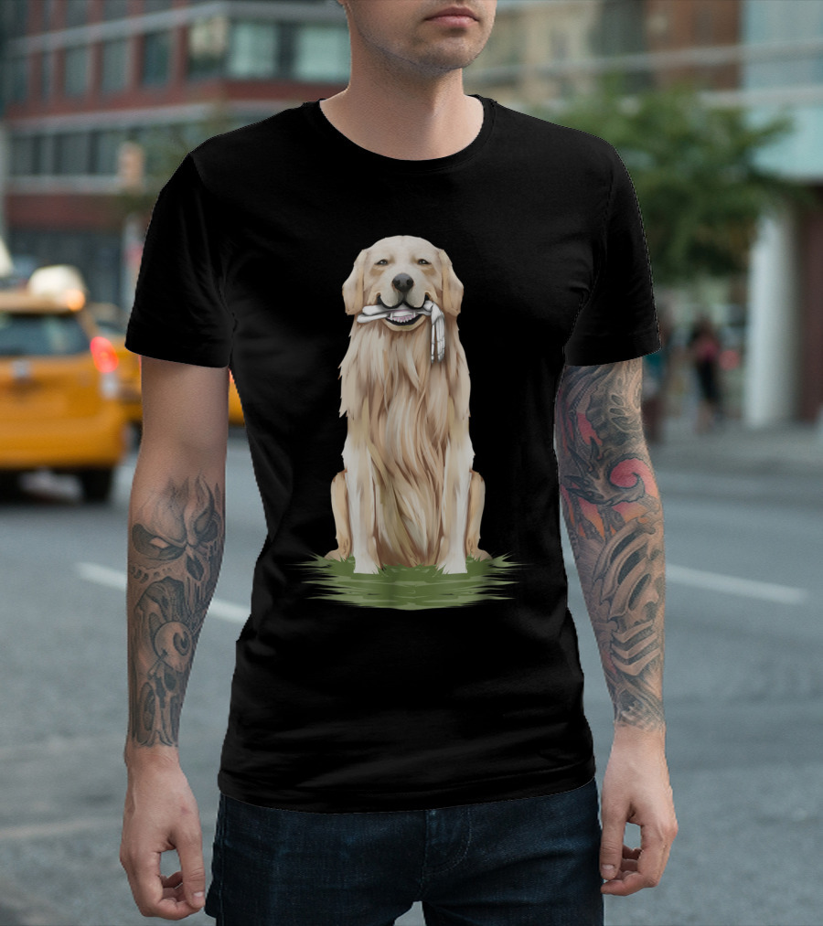 Golden Retriever Halloween Bone Funny Dog T-Shirt