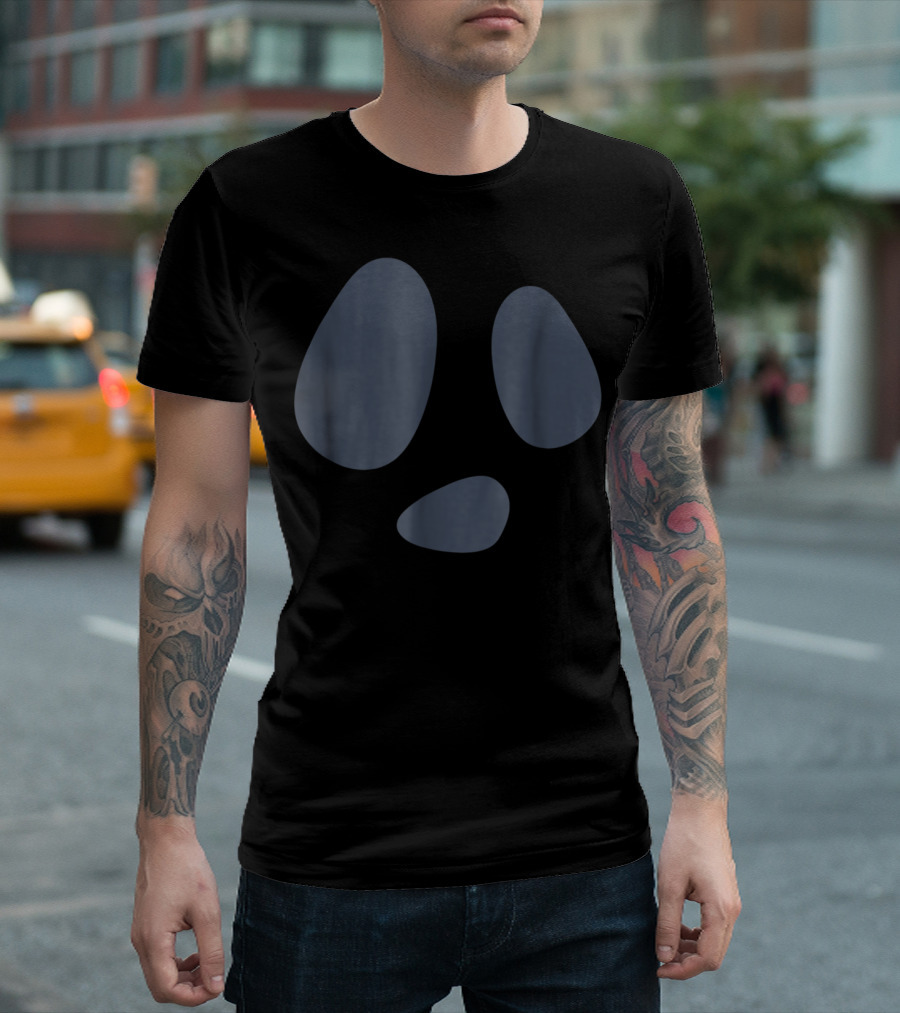 Hilarious Cartoon Ghostly Expression for Halloween T-Shirt