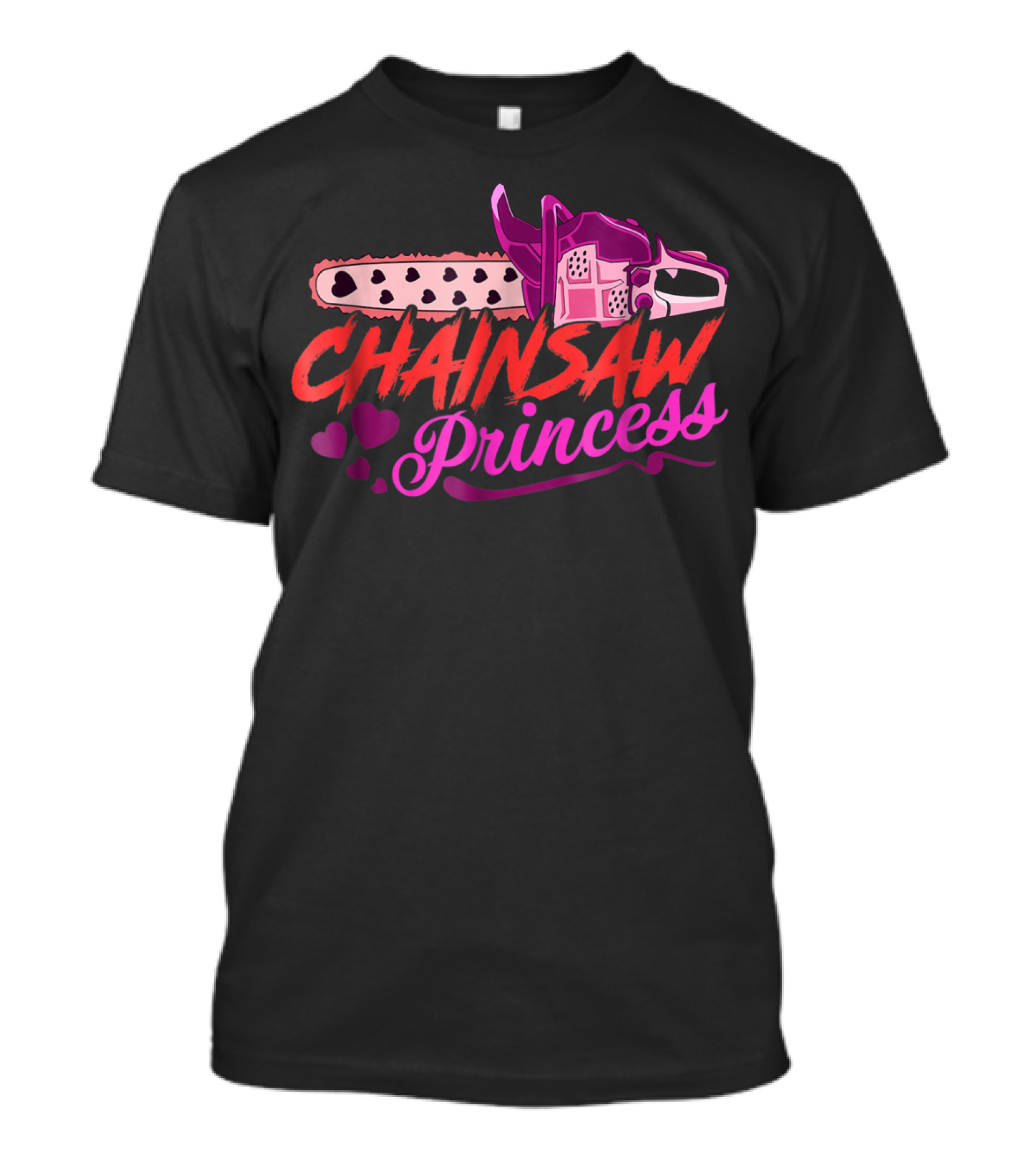 Chainsaw Princess Funny Halloween Horror T-Shirt