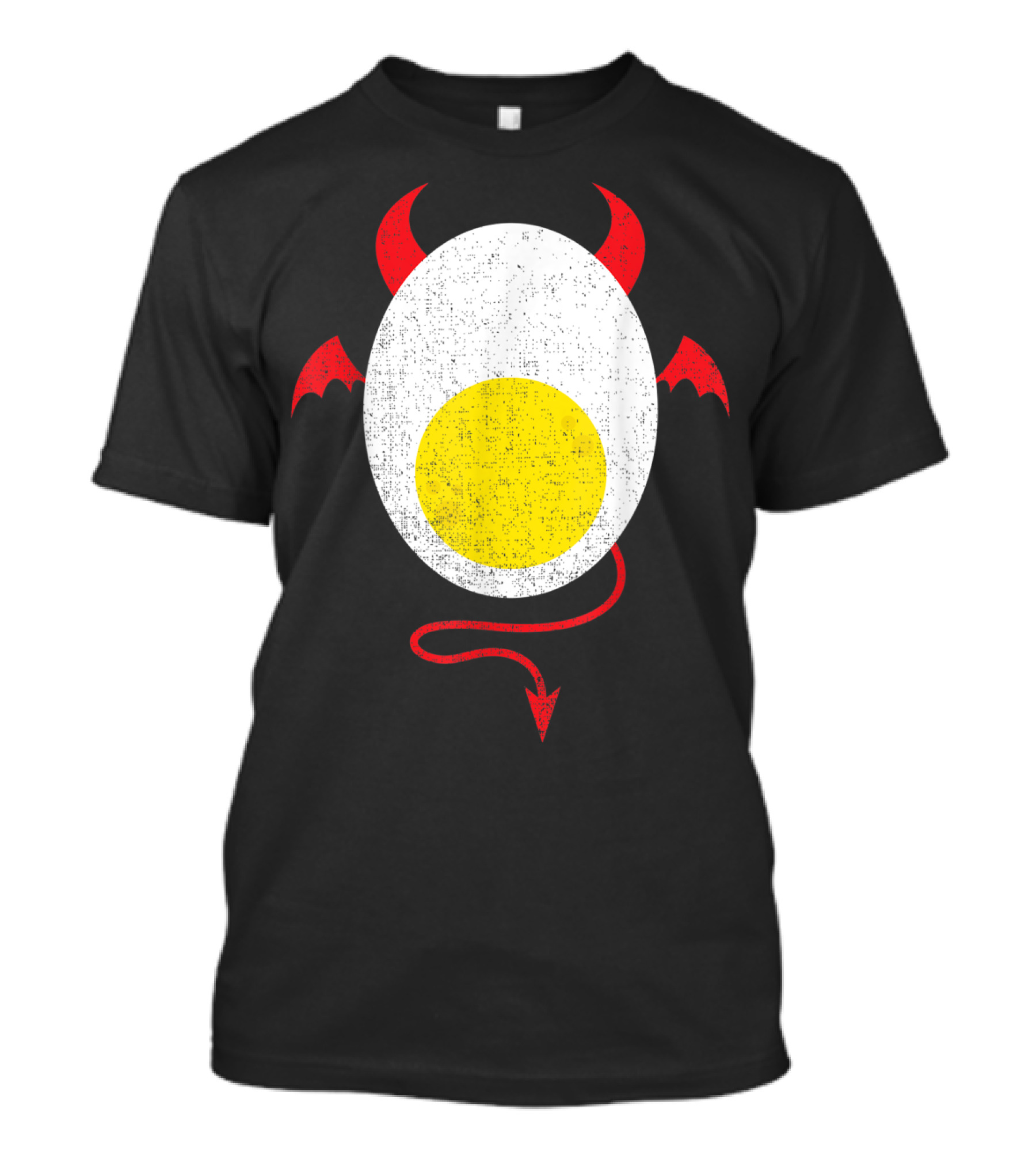 Funny Halloween Devil Egg Yolk Food Lover Lazy Costume T-Shirt