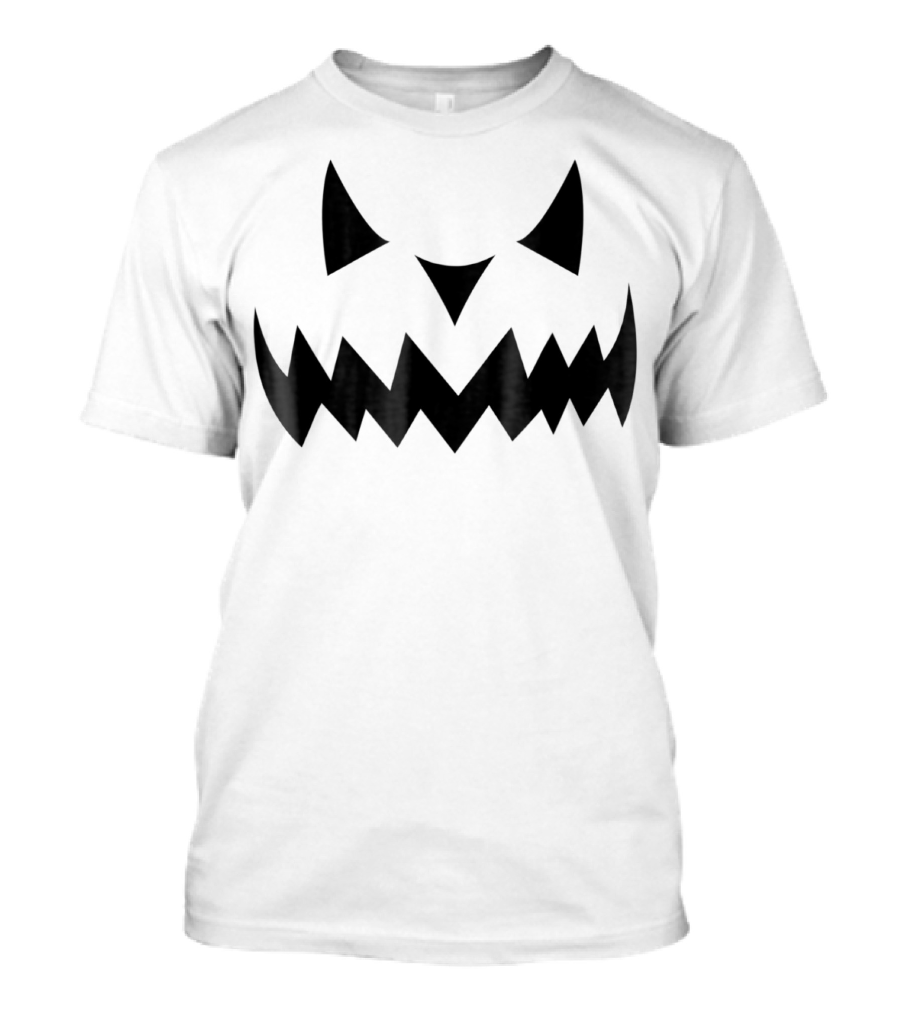 Halloween Spooky Black Jack-O'-Lantern Face T-Shirt