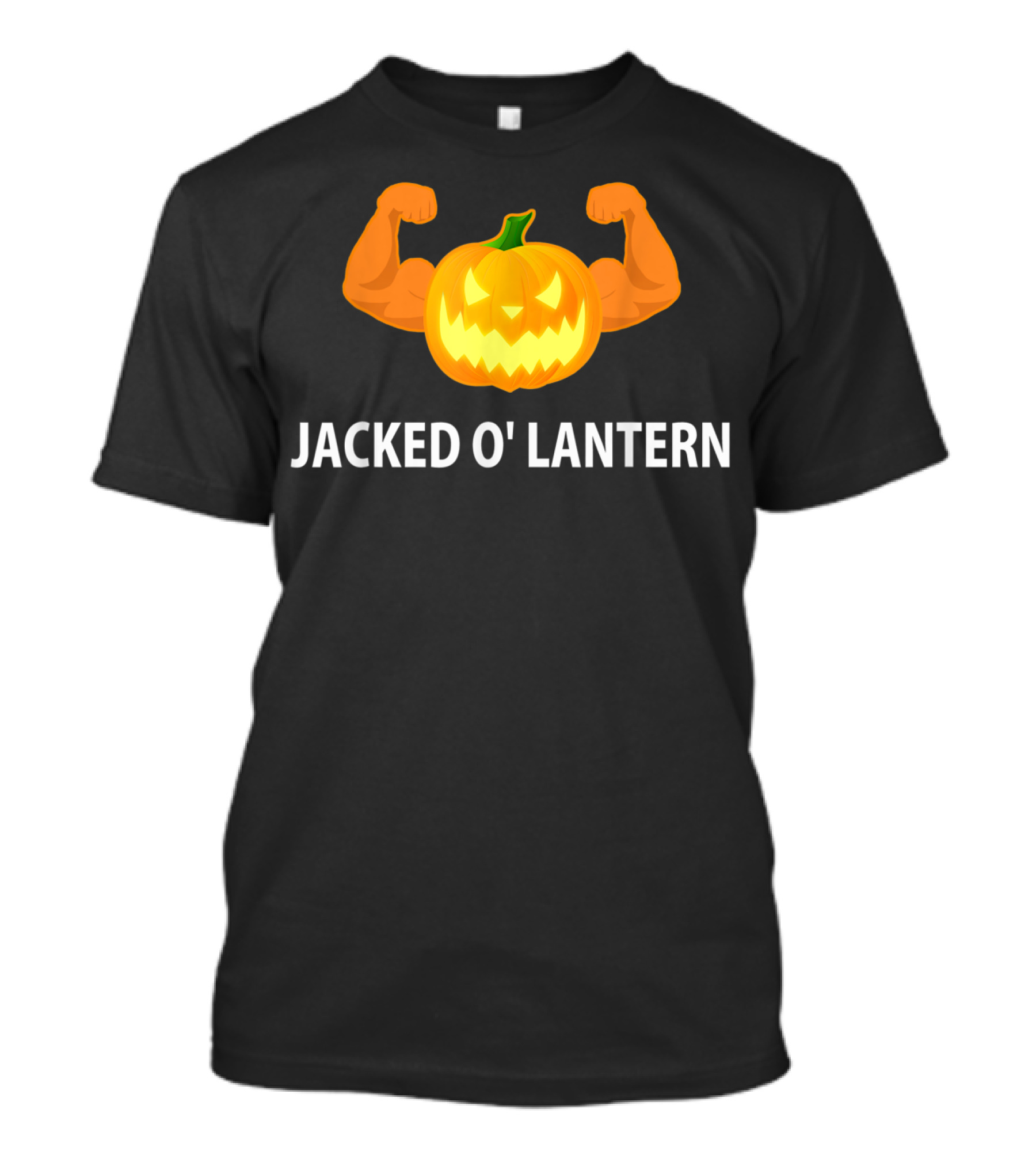 Funny Jacked O' Lantern Halloween Workout Pumpkin T-Shirt