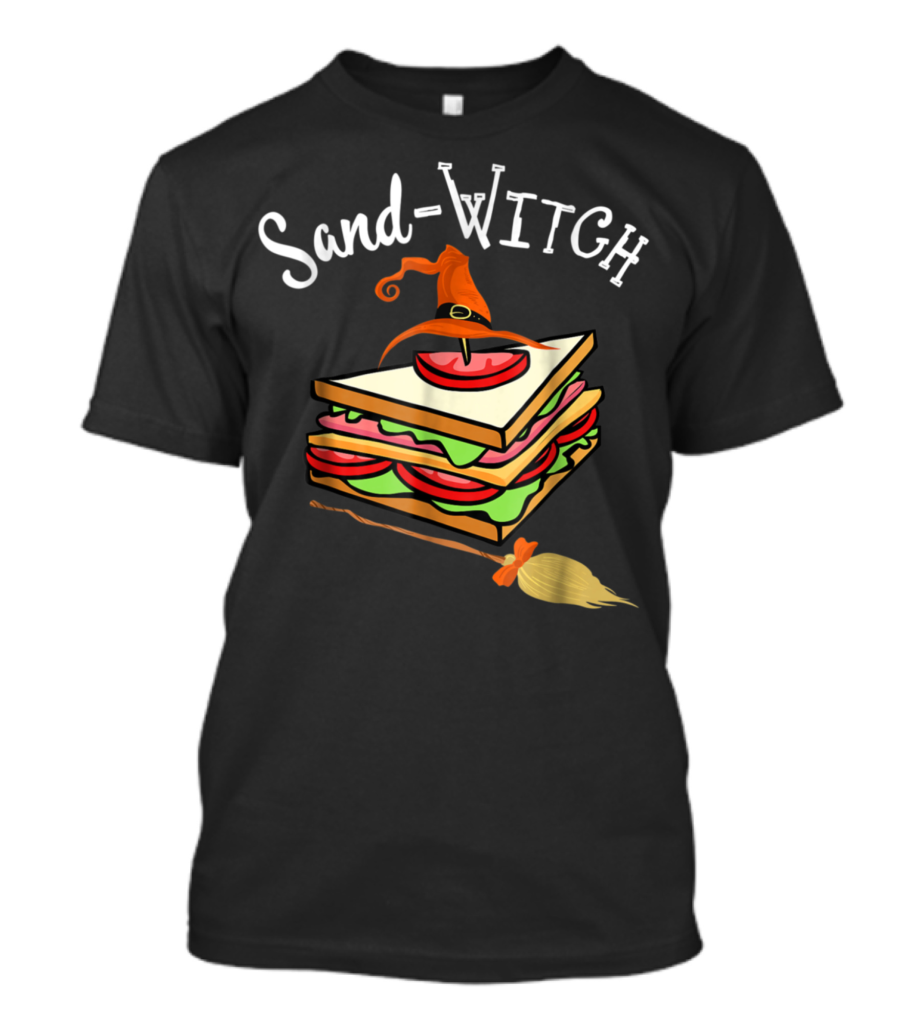 Sandwich Witch Halloween Foodie Humor T-Shirt