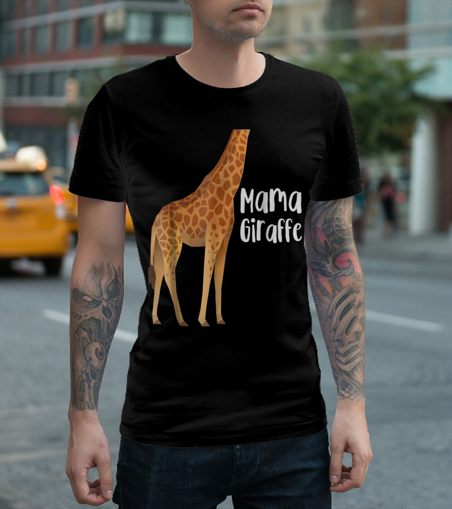 Mama Giraffe Family Funny T-Shirt