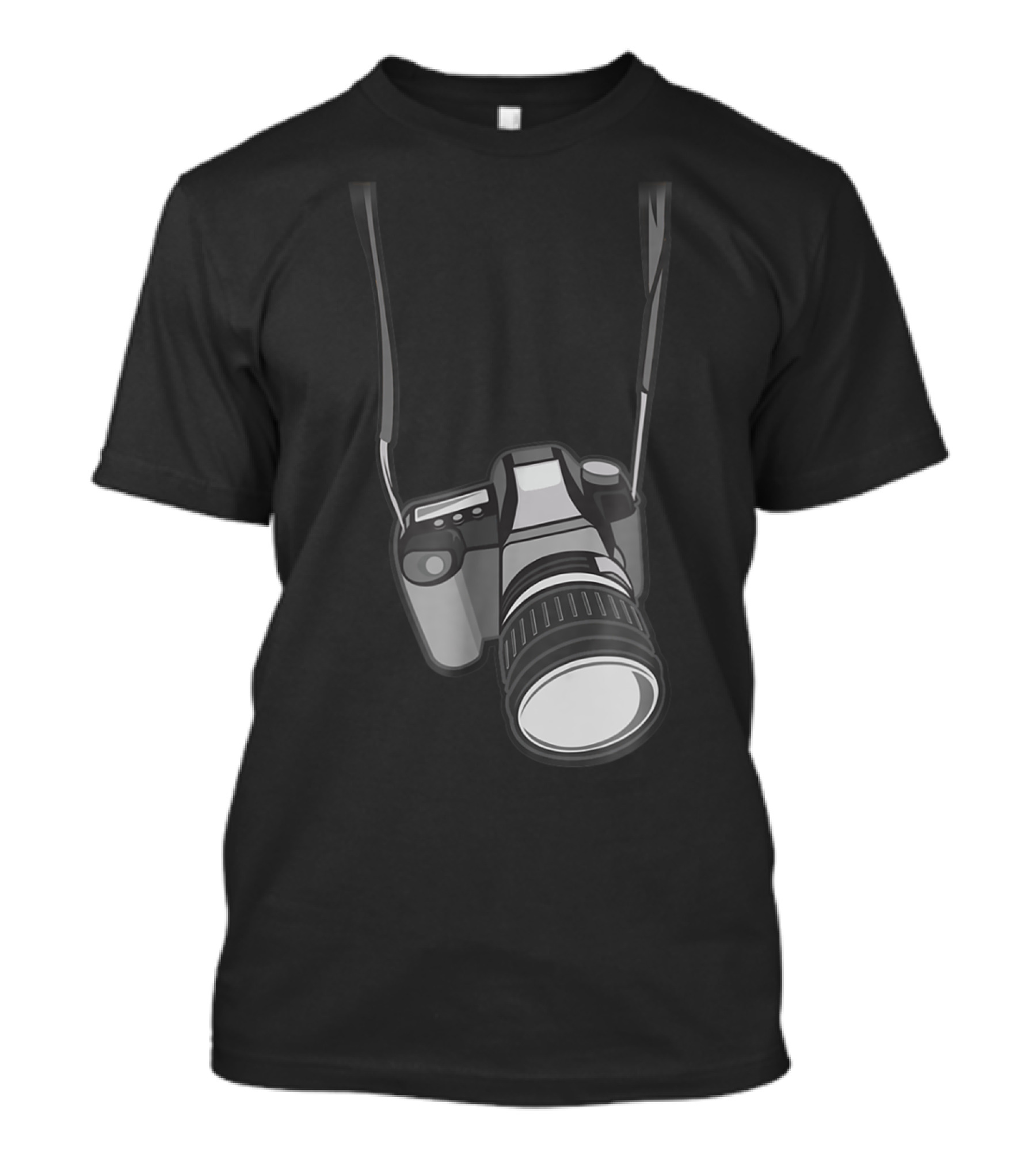 Funny Photographer Costume Camera Hanging Around Neck T-Shirt