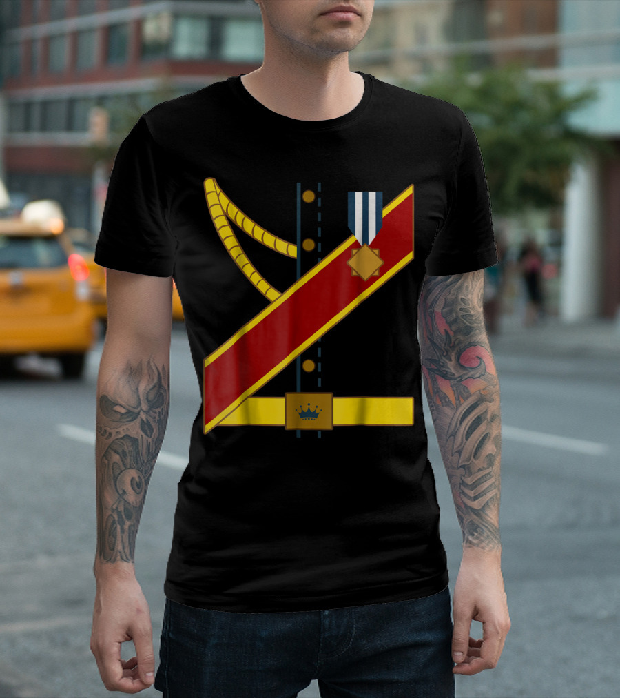 Funny Prince Charming Sash and Sword Belt with Medal and Crown T-Shirt