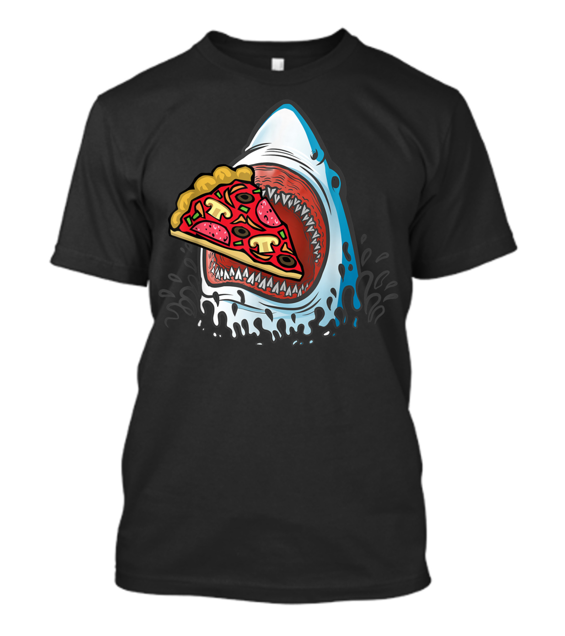 Jawsome Funny Shark Eating Pizza T-Shirt
