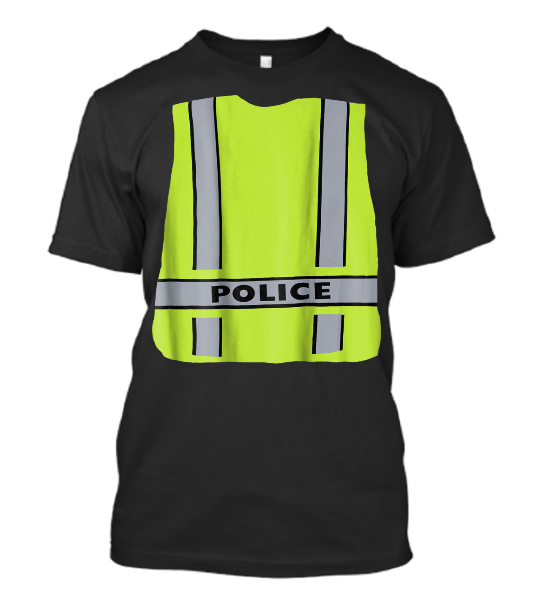 Reflective Police Safety Vest Funny Sheriff Cop Uniform T-Shirt