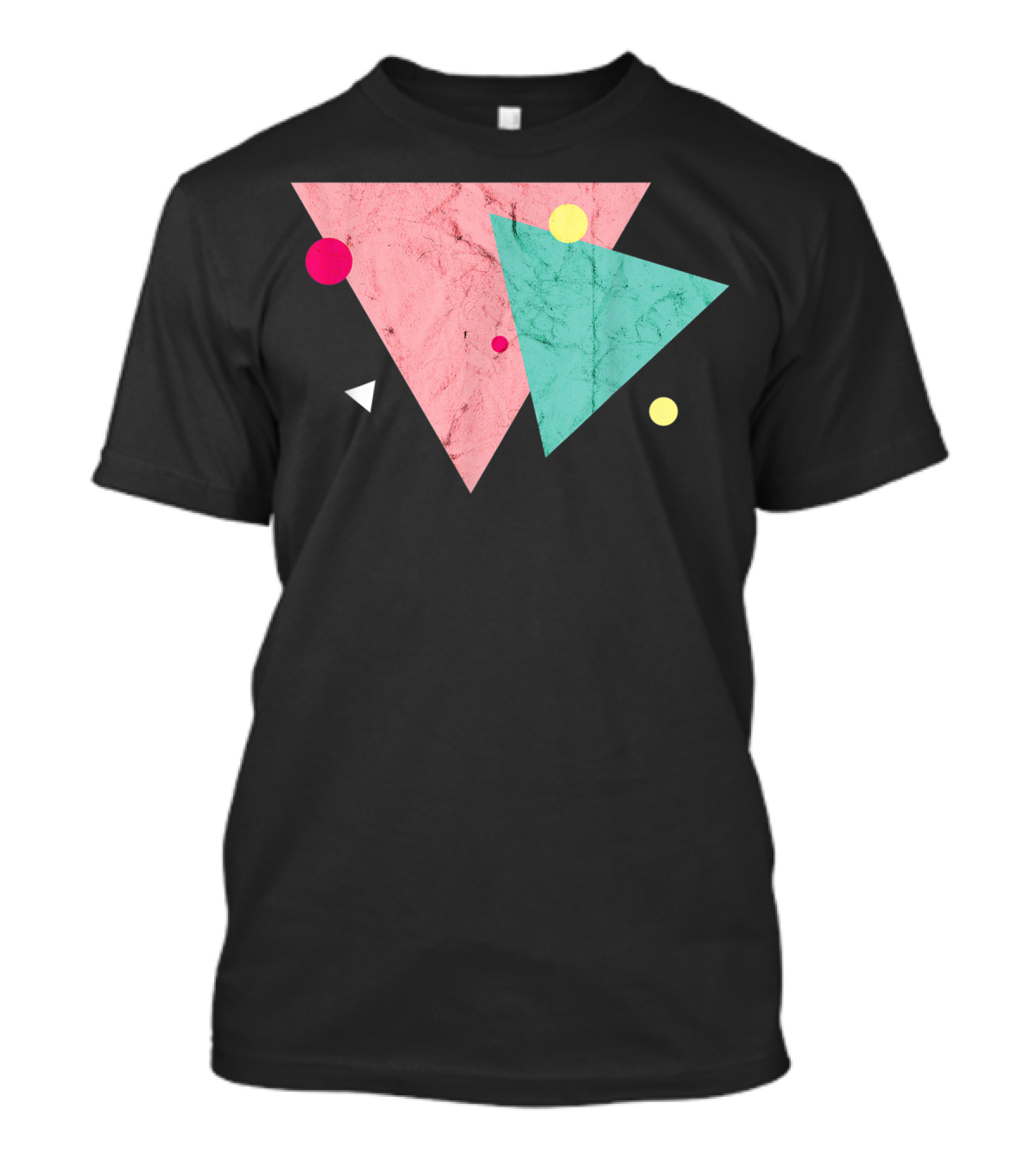 Geometric Triangles Aesthetic Eighties 1980S Vintage T-Shirt
