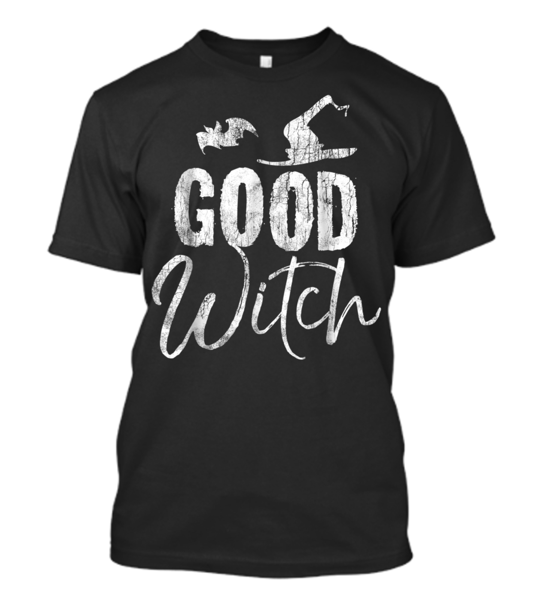 Good Witch Funny Halloween Party Bat Hat T-Shirt
