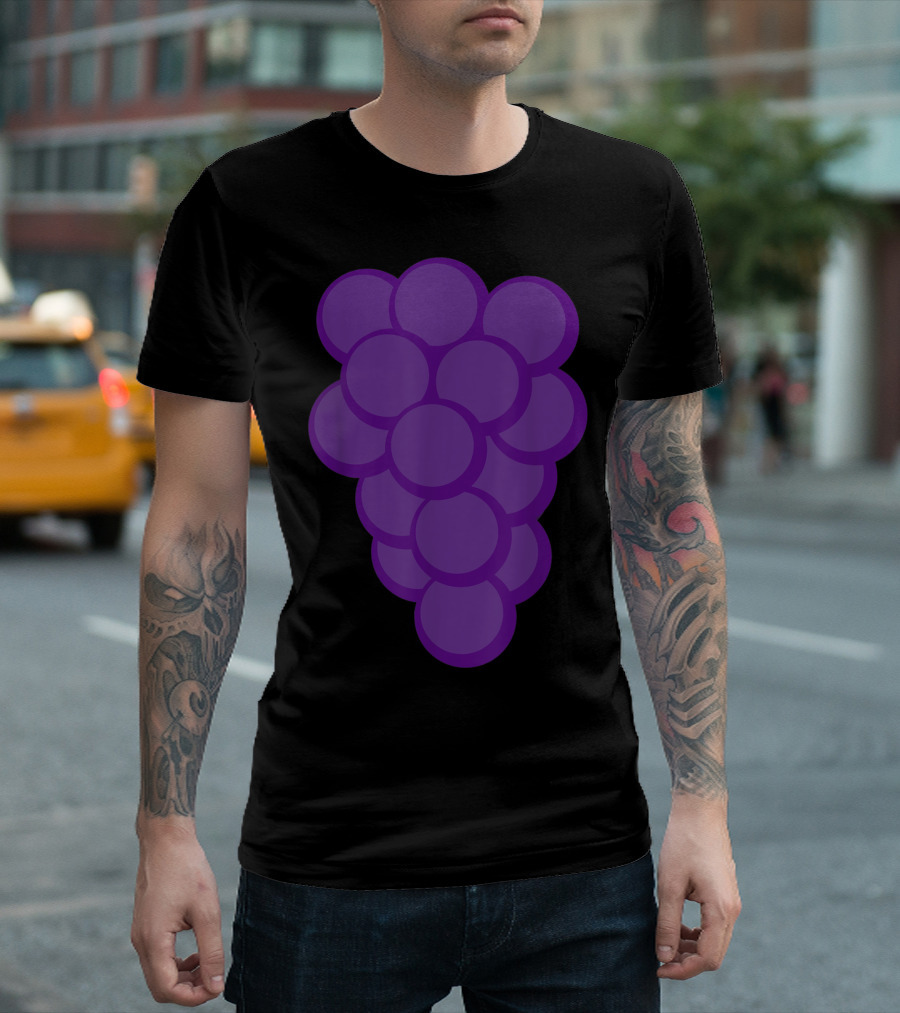 Grapes Funny Fruit Red Wine Halloween Drinking Costume T-Shirt