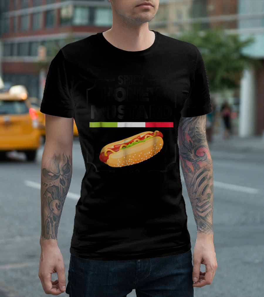 Spicy Honey Mustard Group Halloween Costume Hot Dog T-Shirt