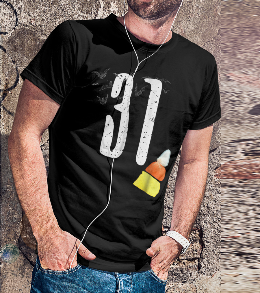 31 Halloween Bats Candy Corn T-Shirt