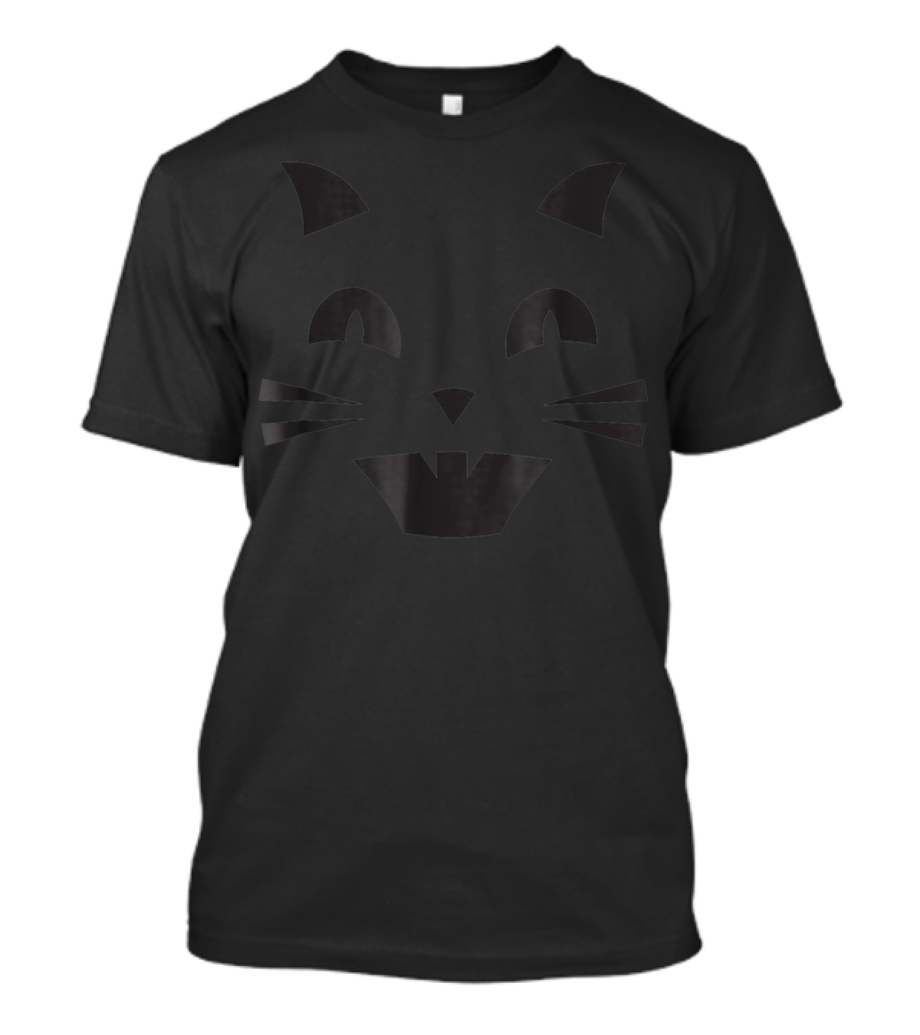 Halloween Spooky Pumpkin Cat Face T-Shirt
