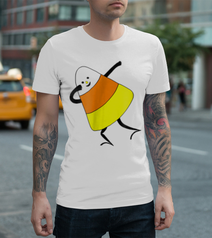 Halloween Candy Corn Dabbing Dance Fun T-Shirt
