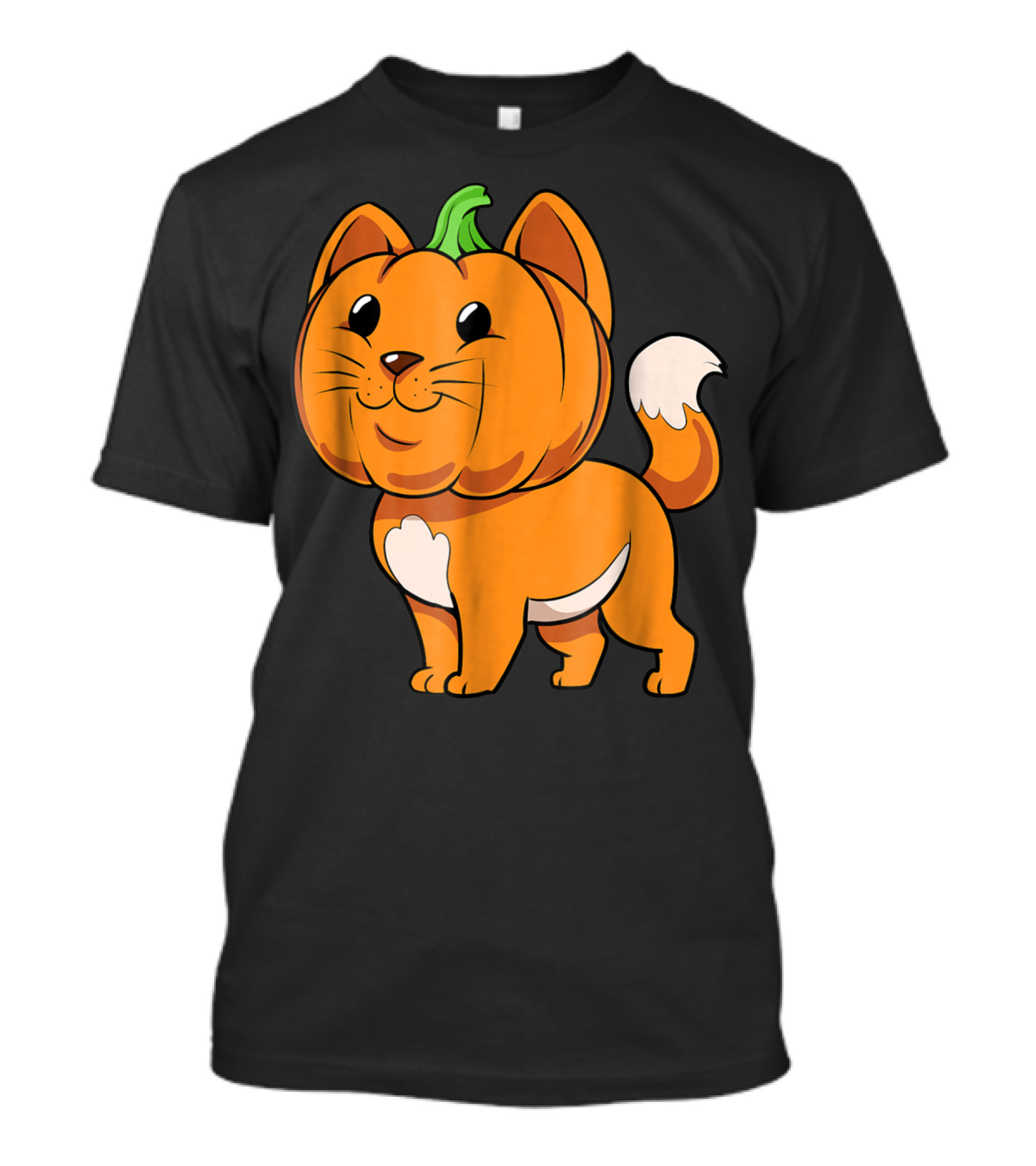 Halloween Cute Kitten Pumpkin Cat Image T-Shirt