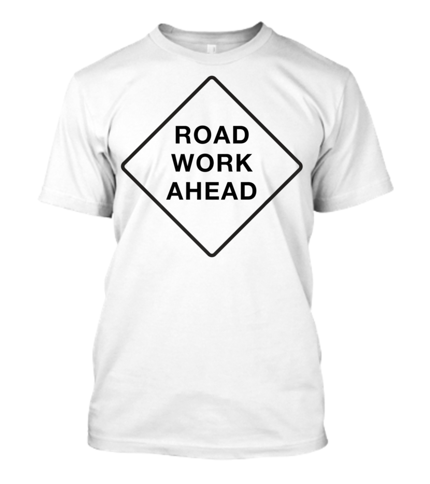 Halloween Costume Road Work Ahead Sign Text T-Shirt