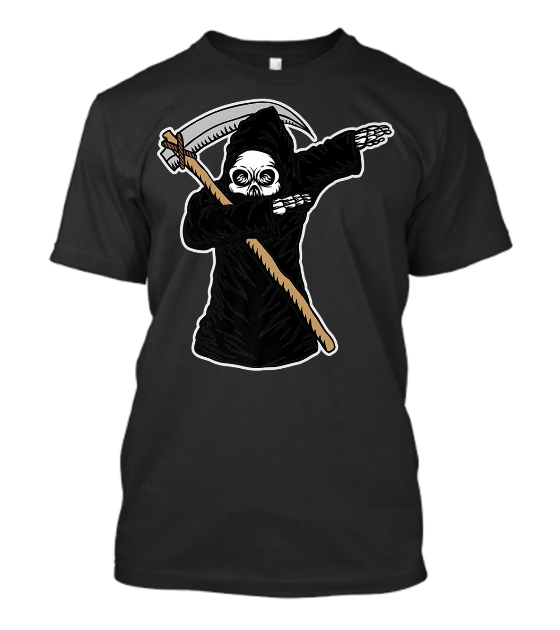 Halloween Dabbing Grim Reaper Skeleton With Scythe T-Shirt