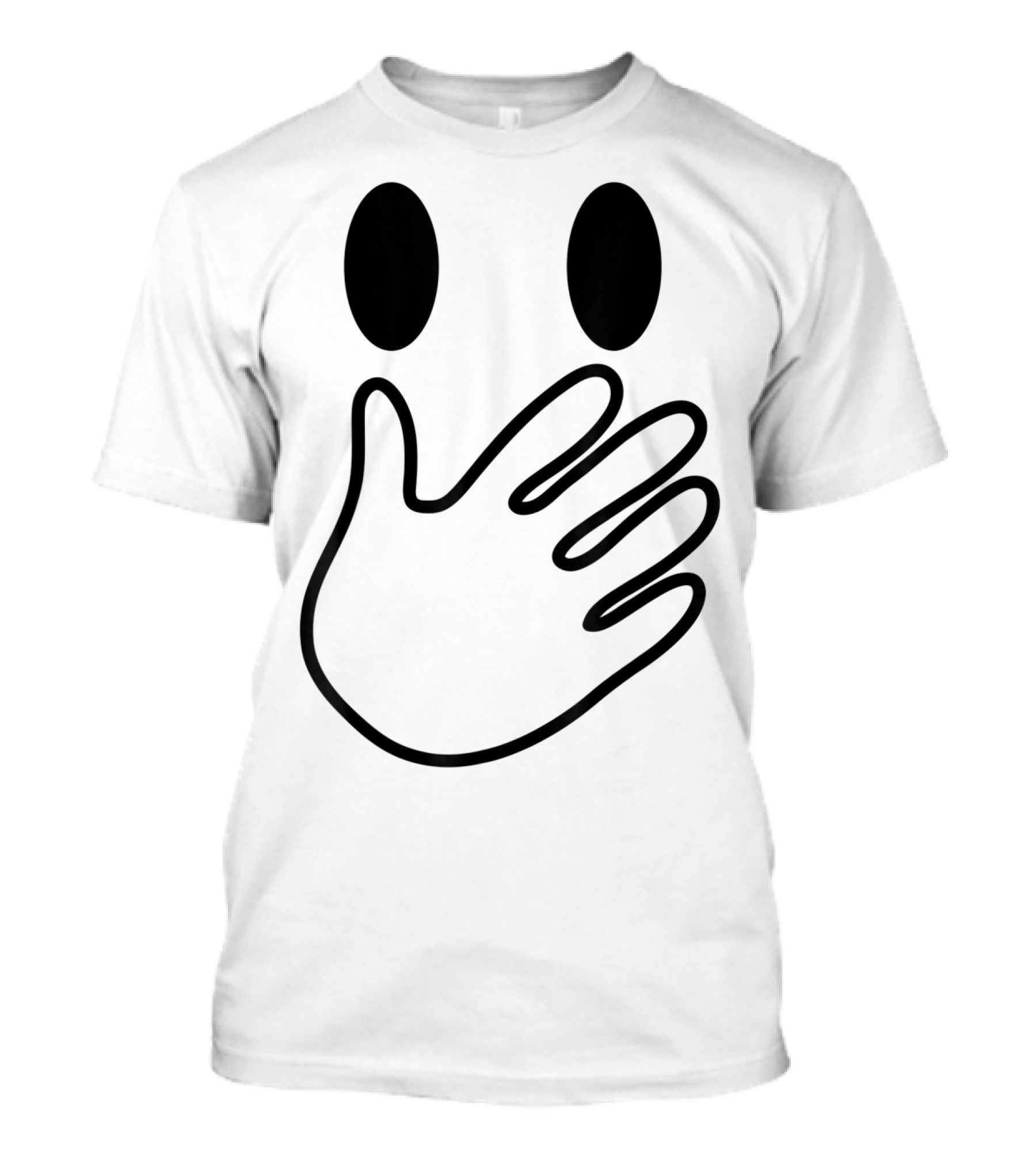 Halloween Hand Over Mouth Emoji Face Costume T-Shirt