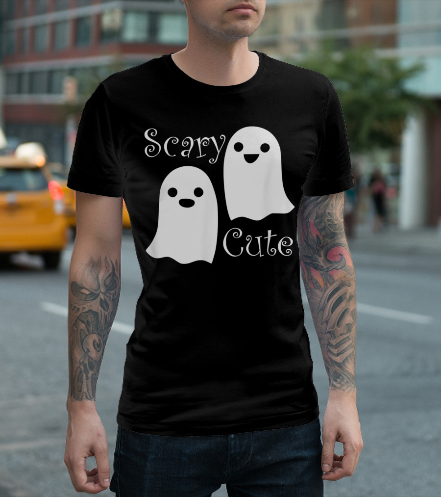 Scary Cute Halloween Emoji Ghosts T-Shirt