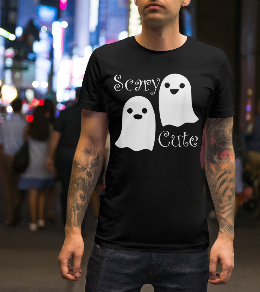 Scary Cute Halloween Emoji Ghosts T-Shirt