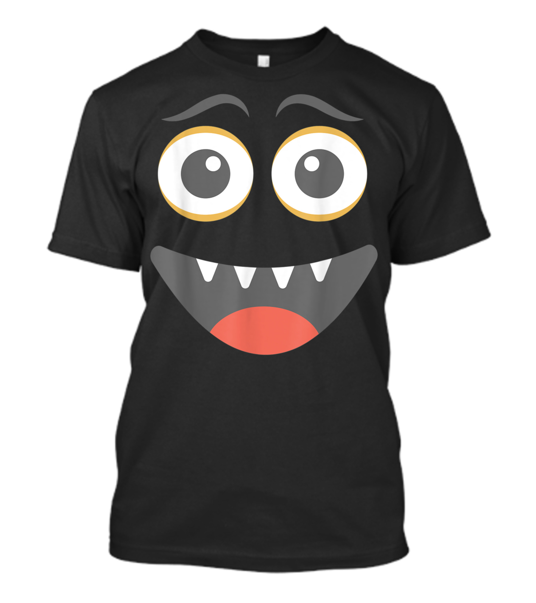 Halloween Happy Monster Face With Emoticon Smile T-Shirt
