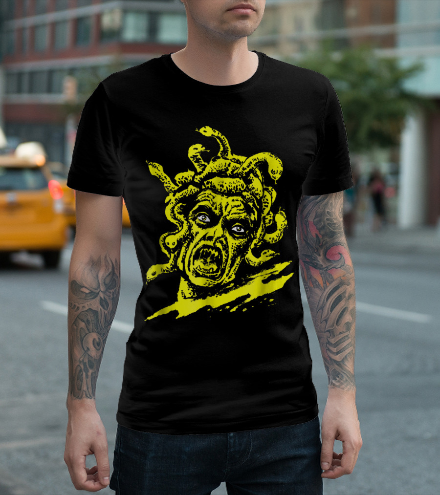 Halloween Medusa Scary Greek Mythology Monster Serpent Hair T-Shirt