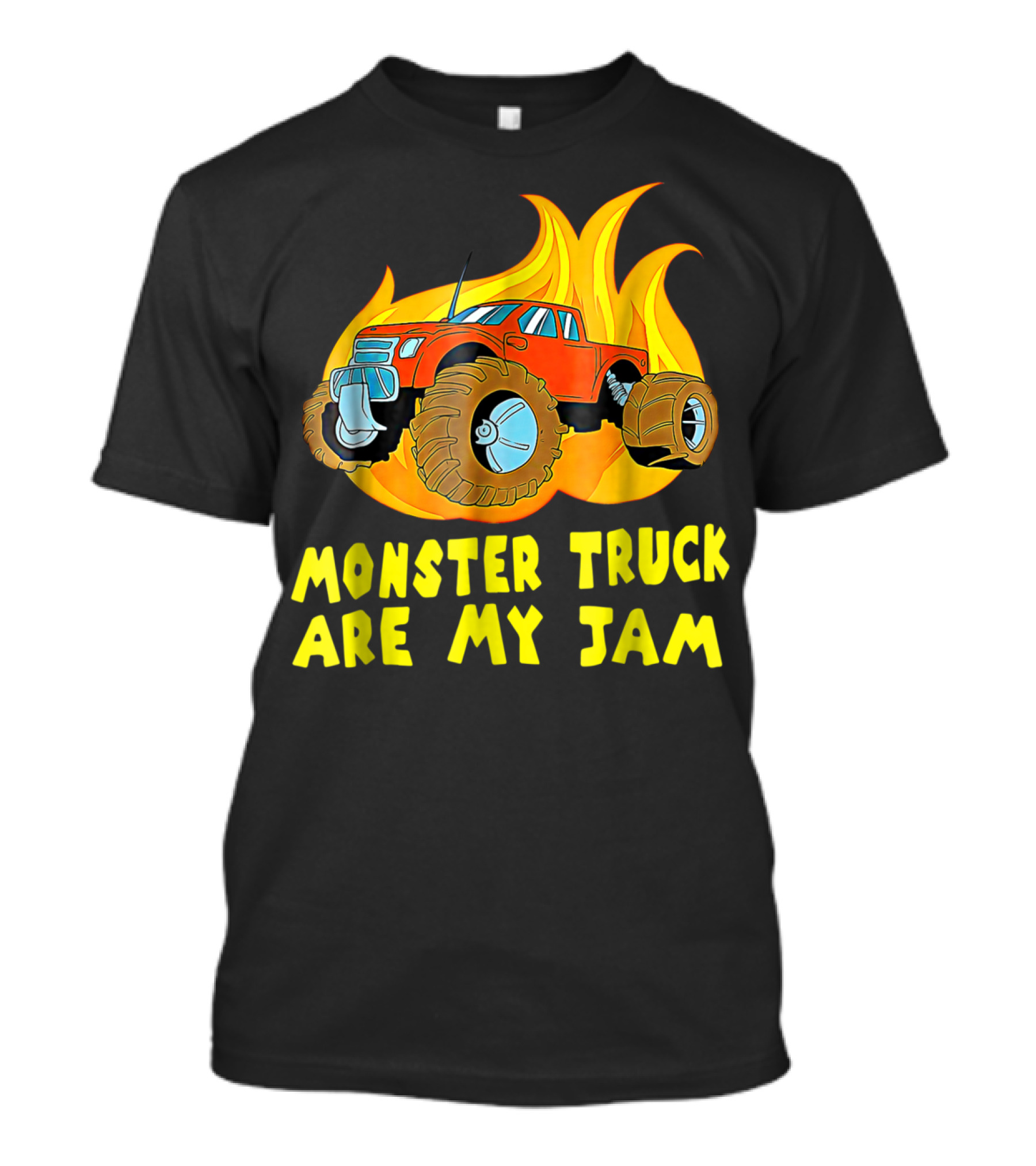 Monster Truck Are My Jam Halloween Flame Adventure T-Shirt