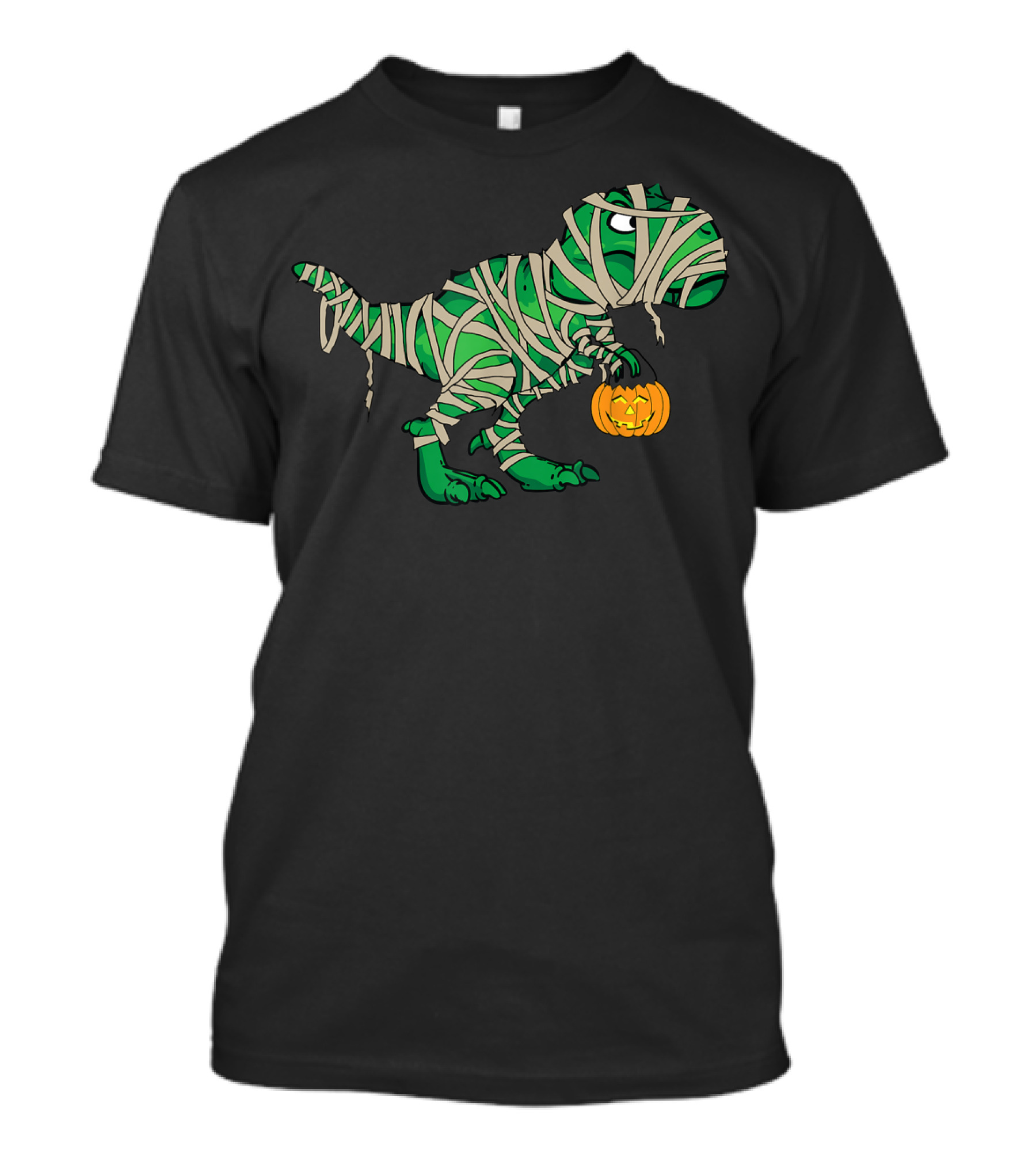 Halloween Mummy T-Rex Jack-o'-Lantern Dinosaur T-Shirt