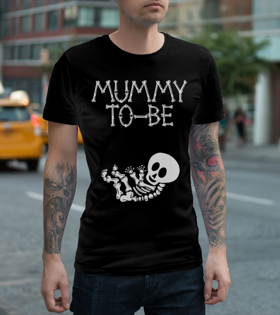 Mummy To Be Halloween Pregnancy Baby Skeleton T-Shirt