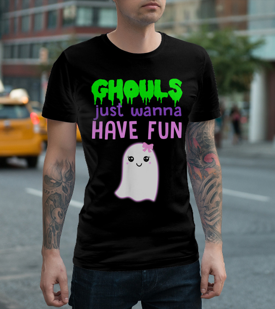 Ghouls Just Wanna Have Fun Halloween Pun Ghost T-Shirt