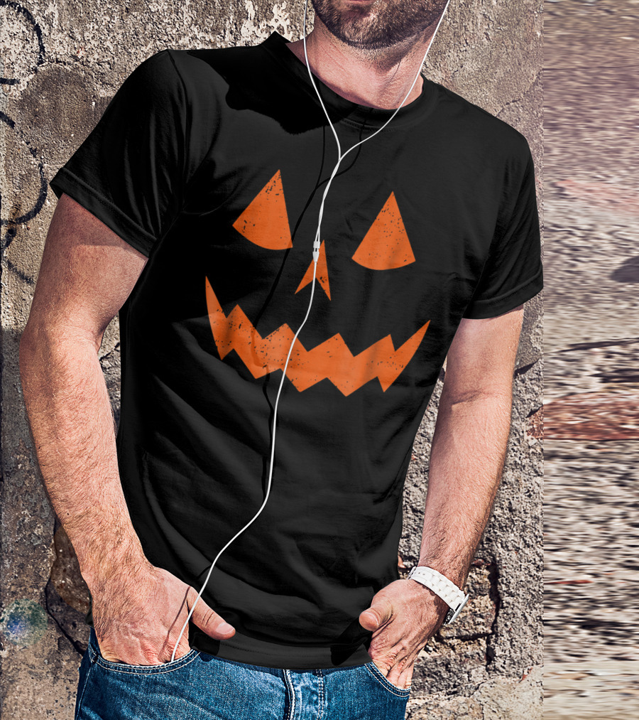 Halloween Vintage Pumpkin Face Jack-O'-Lantern Classic T-Shirt