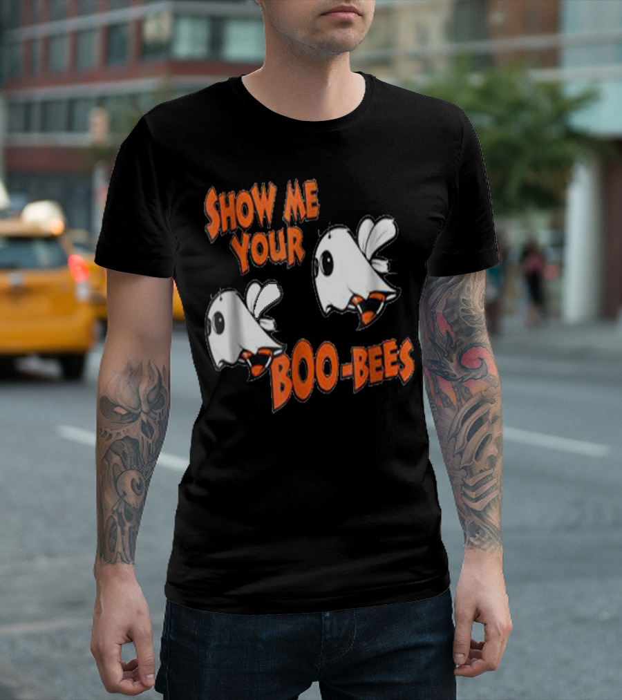 Show Me Your Boo Bees Halloween Ghosts And Bees Playful Phrase T-Shirt