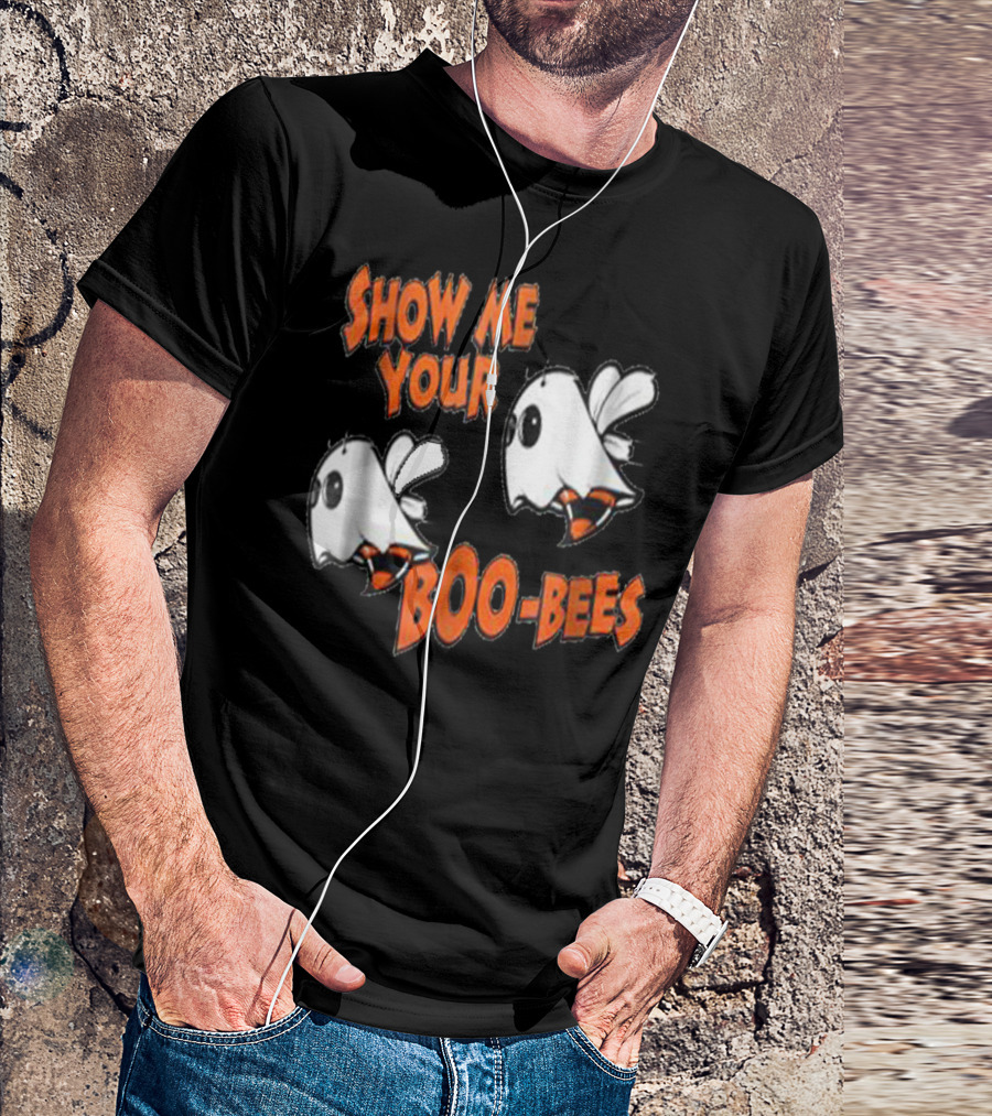 Show Me Your Boo Bees Halloween Ghosts And Bees Playful Phrase T-Shirt