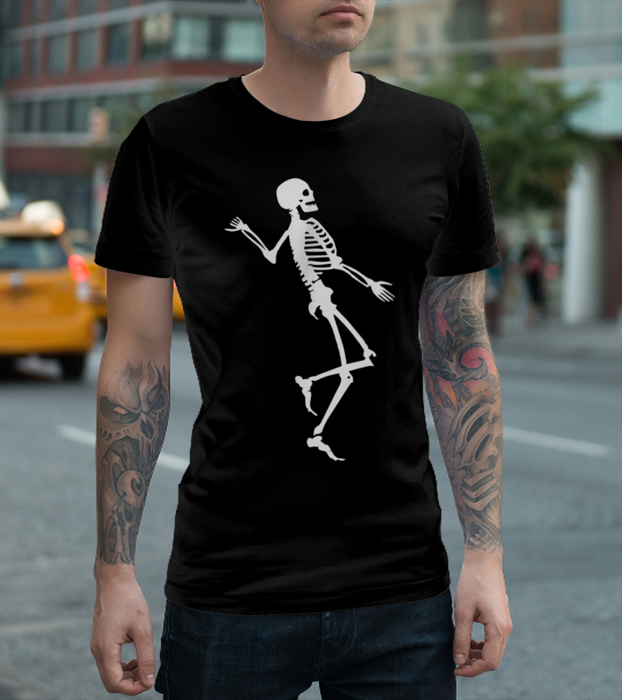 Halloween Cringe Hype Skeleton Bones Dance T-Shirt