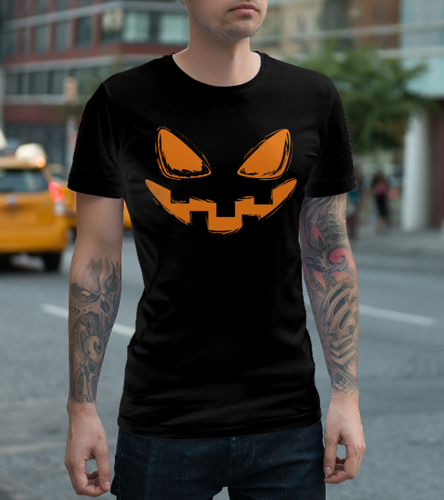 Halloween Scary Pumpkin Face T-Shirt