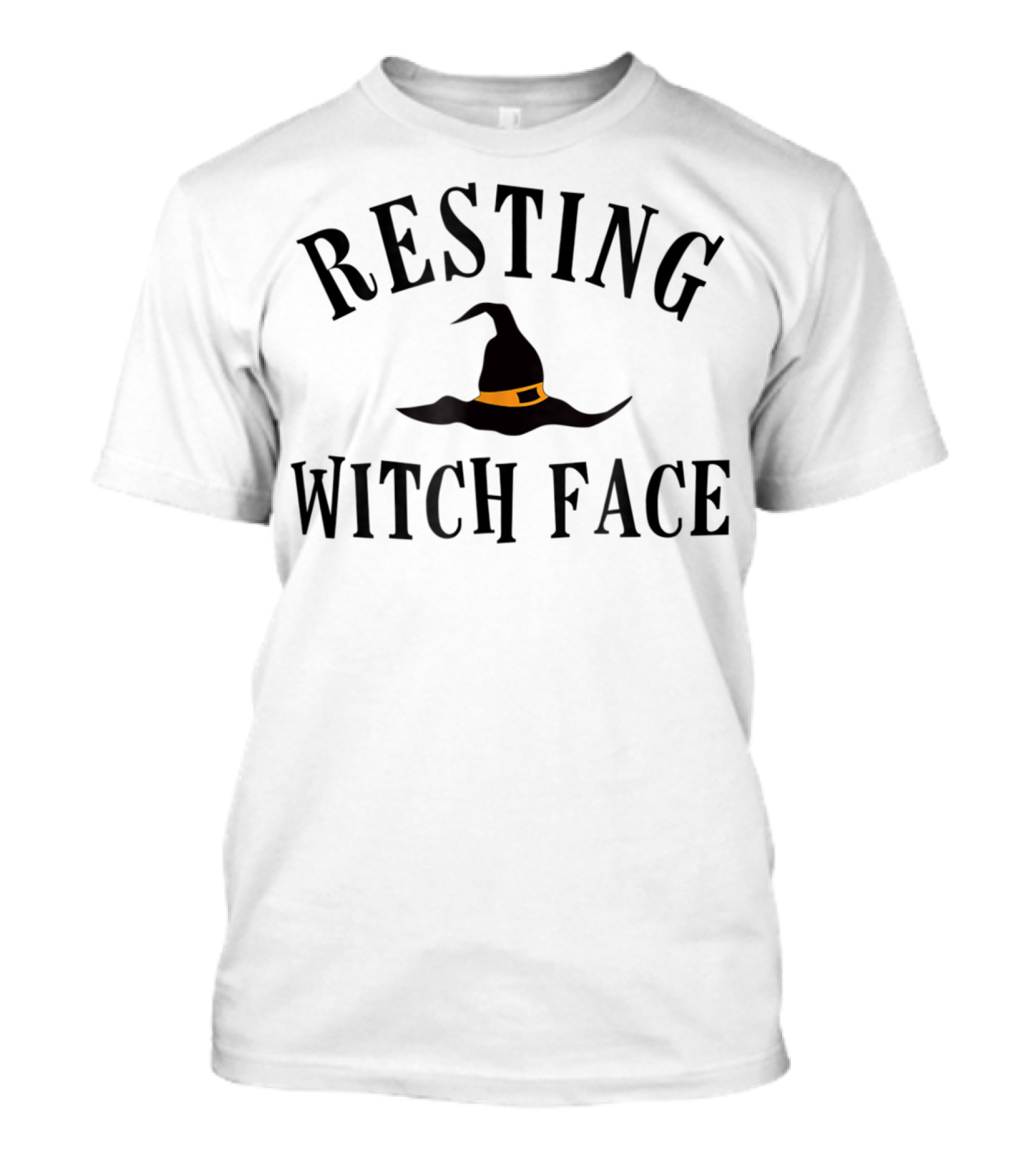 Resting Witch Face Halloween Women's Witch Hat T-Shirt