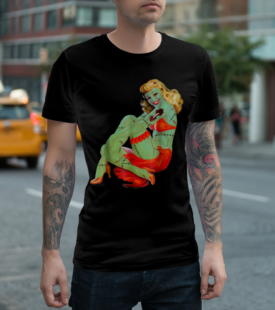 Halloween Pin Up Zombie Girl Apocalypse Cute T-Shirt