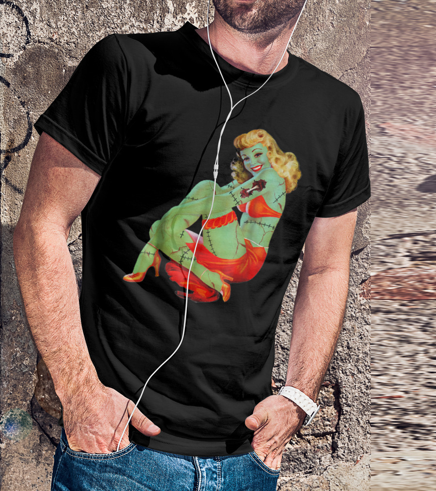 Halloween Pin Up Zombie Girl Apocalypse Cute T-Shirt