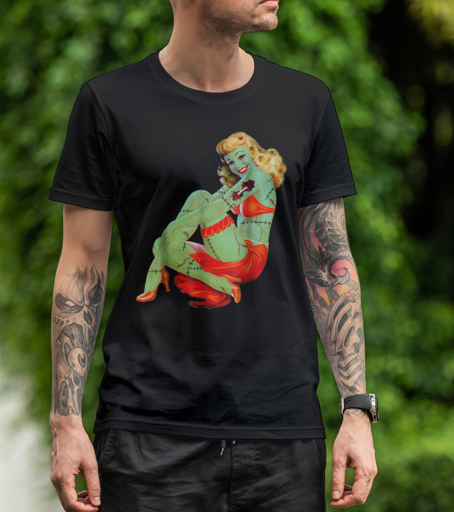 Halloween Pin Up Zombie Girl Apocalypse Cute T-Shirt