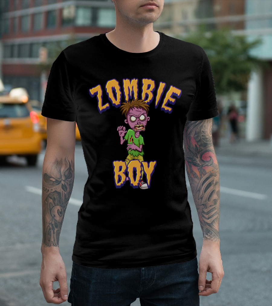 Halloween Zombie Boy Kid Child Rigor T-Shirt