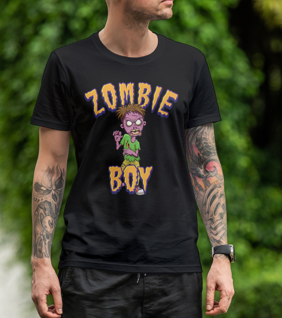 Halloween Zombie Boy Kid Child Rigor T-Shirt