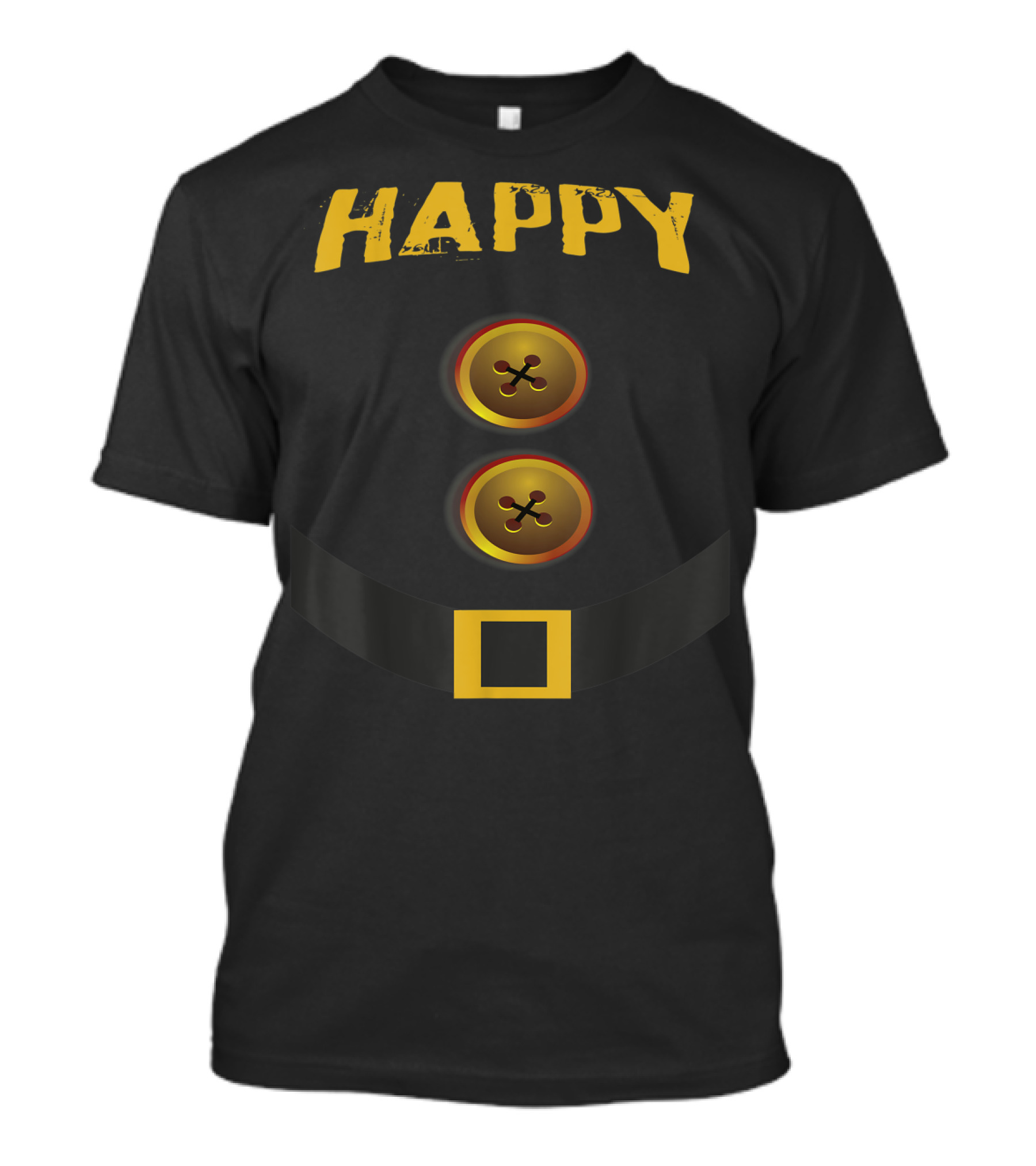 Happy Dwarf Costume Belt And Buttons T-Shirt