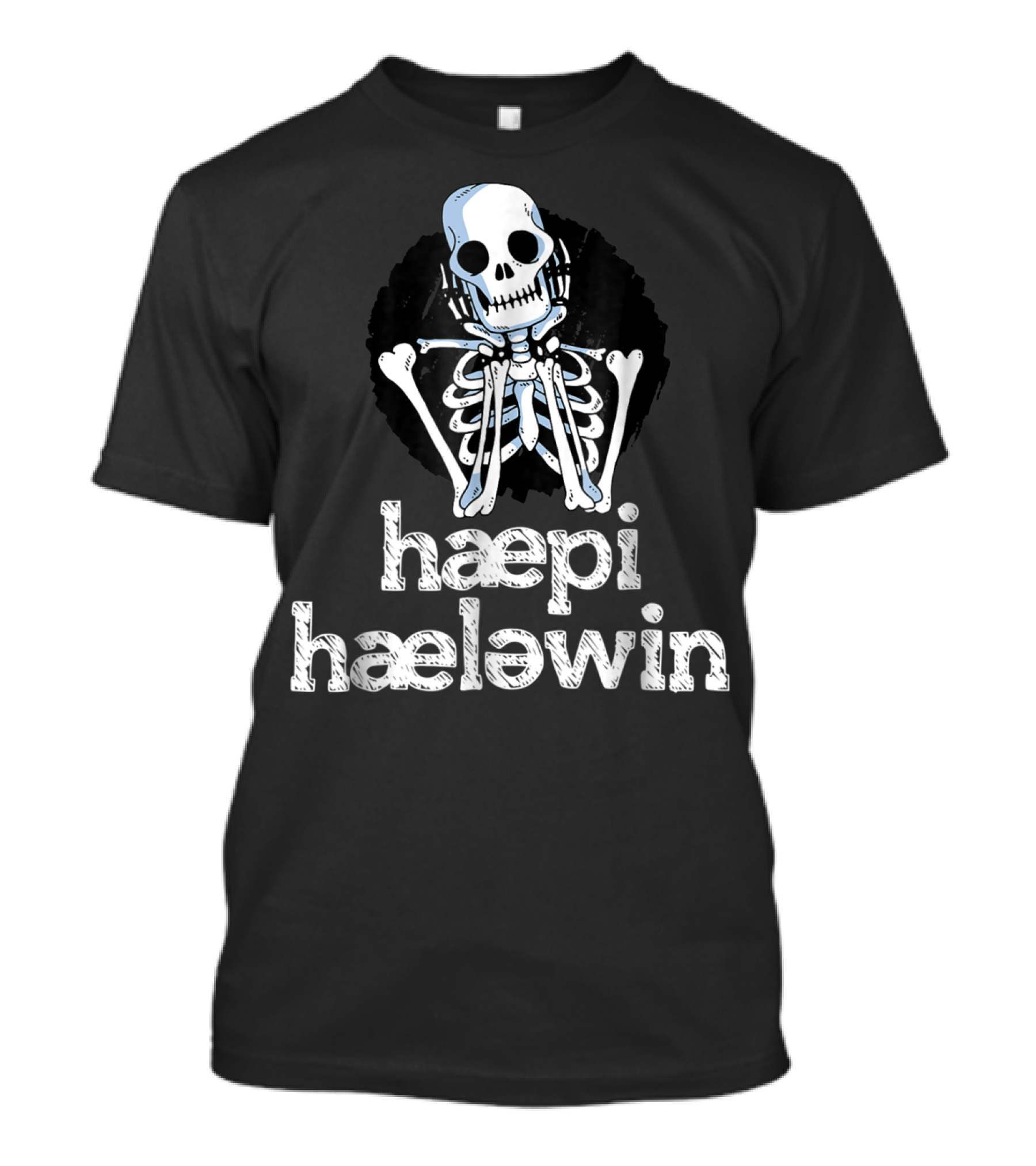 Haepi Haeləwin Happy Halloween Ipa SLP Speech Therapy Skeleton T-Shirt