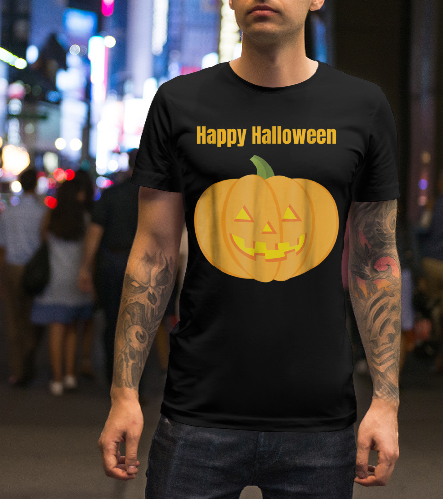 Happy Halloween Pumpkin Jack O Lantern T-Shirt