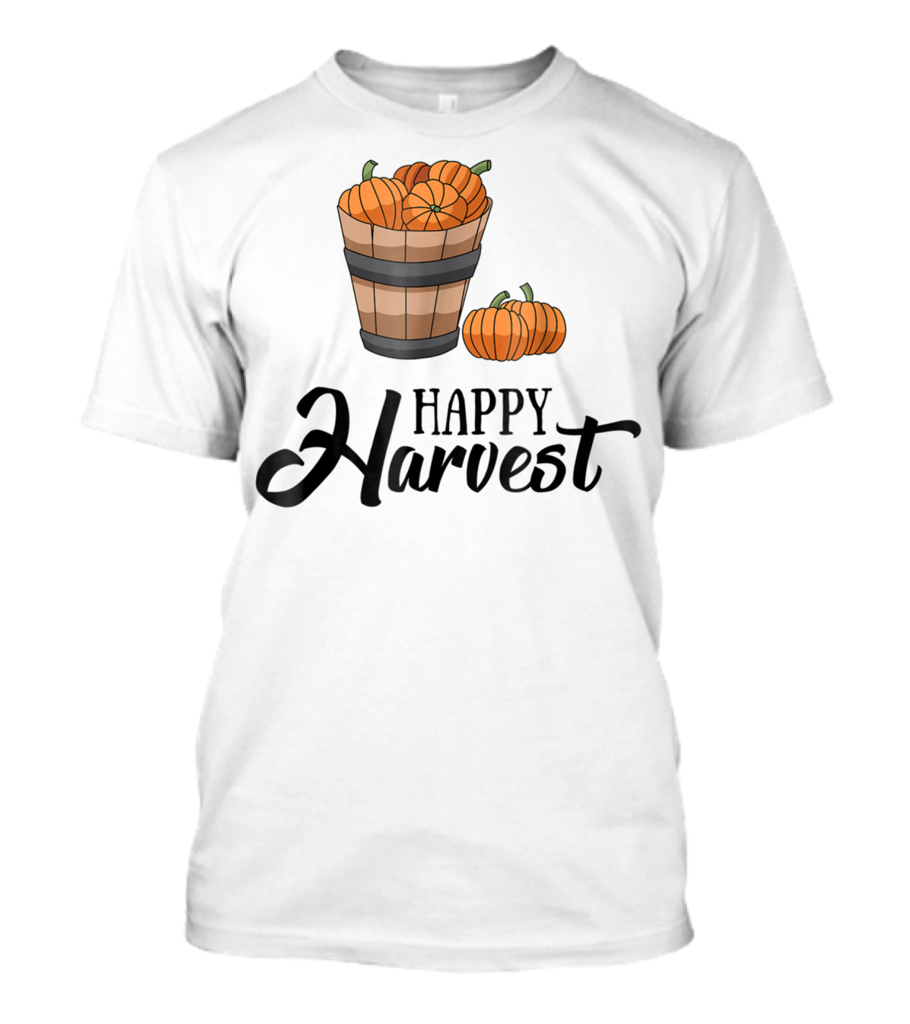 Happy Harvest Pumpkins In Basket T-Shirt