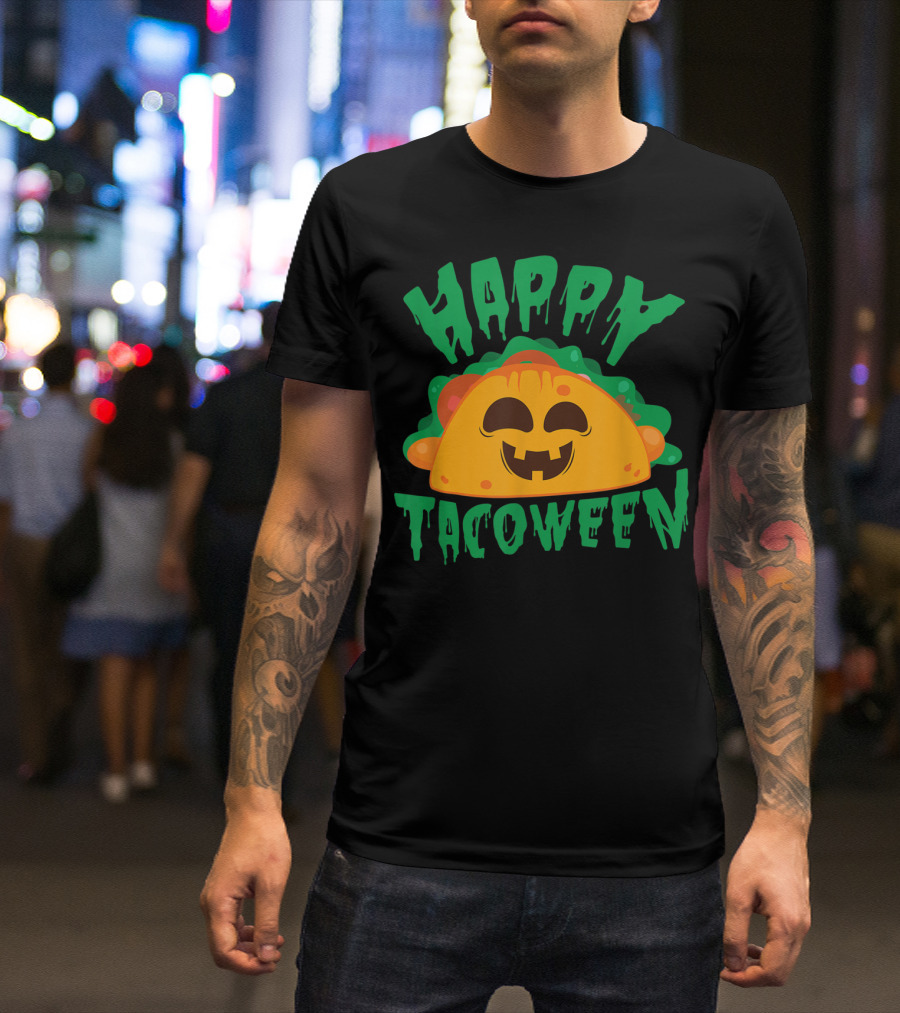 Happy Tacoween Halloween Taco Food T-Shirt