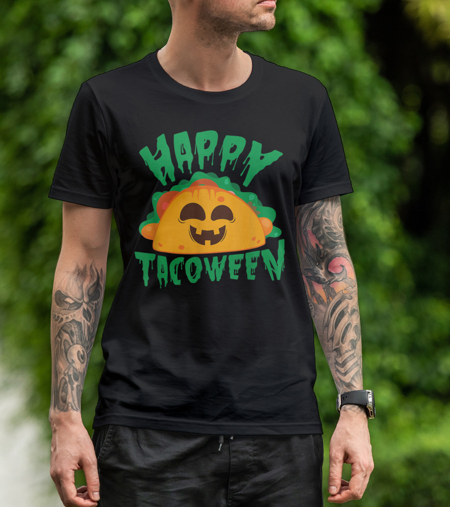 Happy Tacoween Halloween Taco Food T-Shirt