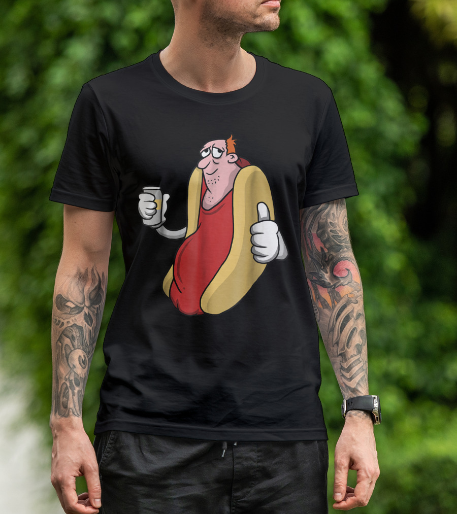 Bbq Hotdog Vendor Thumbs Up Drink T-Shirt