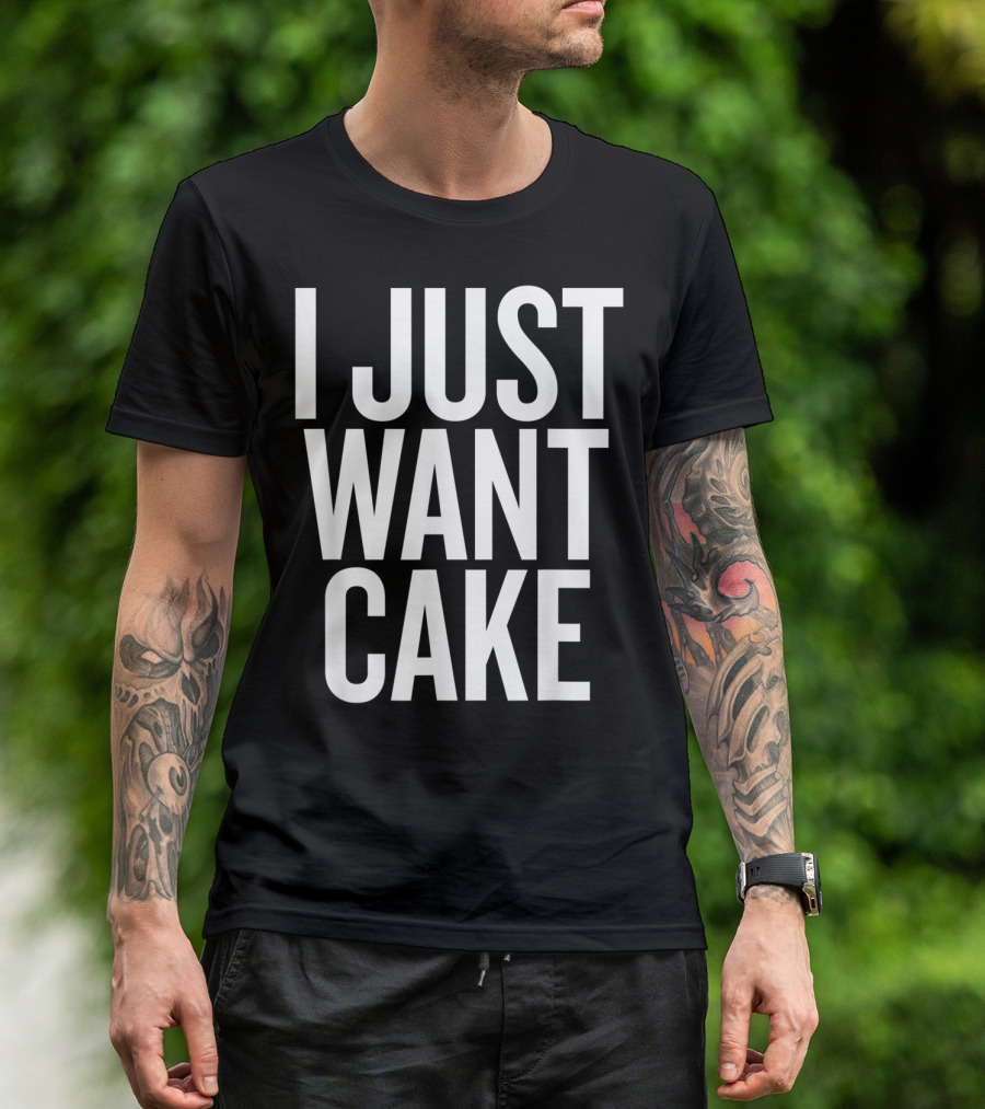 I Just Want Cake Minimalist T-Shirt